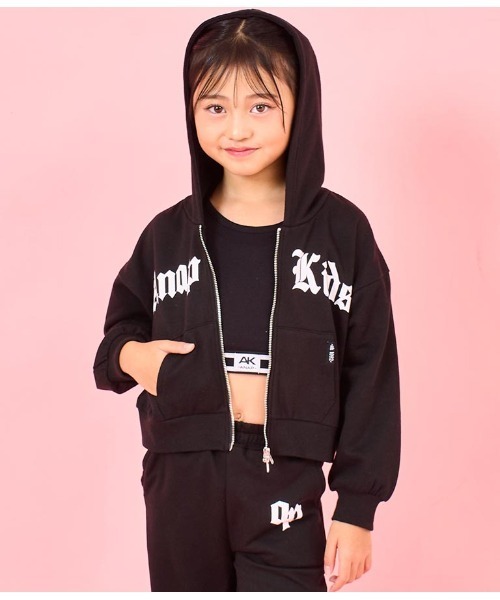 ANAP kids（アナップキッズ） パーカー ロゴダブルジップパーカー