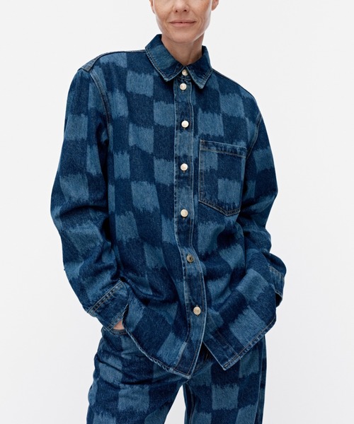 マリメッコ　デニム調ジャケット marimekko（マリメッコ） デニムジャケット gジャン 「Maridenim