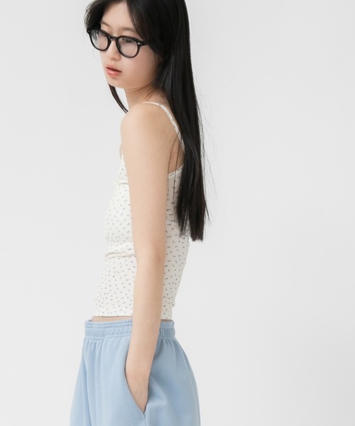 HEILIS キャミソール カップ付きコンパクト花柄キャミソール