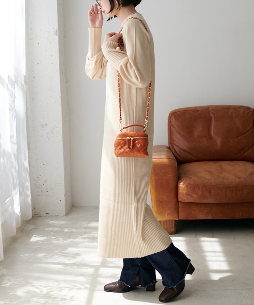 「DISCOAT」 ニットワンピース FREE ベージュ レディース_画像7