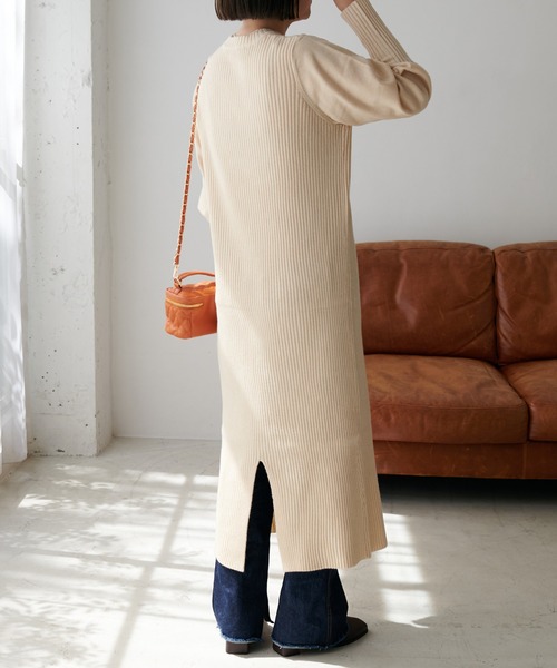 「DISCOAT」 ニットワンピース FREE ベージュ レディース_画像8