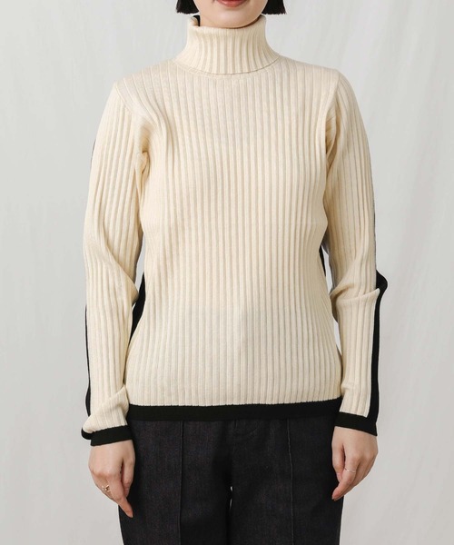 「MARIED'OR」 「WRISTHURT」タートルネックニット FREE グリーン レディース_画像3