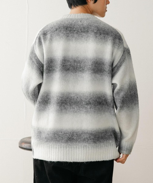 「ITEMS URBANRESEARCH」 長袖ニット MEDIUM ブラック メンズ_画像4