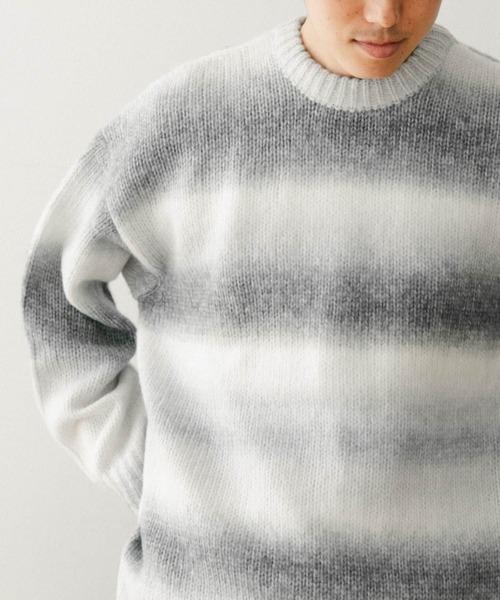 「ITEMS URBANRESEARCH」 長袖ニット MEDIUM ブラック メンズ_画像5