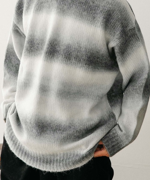 「ITEMS URBANRESEARCH」 長袖ニット MEDIUM ブラック メンズ_画像6