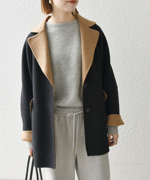 「SHIPS any」 チェスターコート ONE SIZE ベージュ レディース_画像5