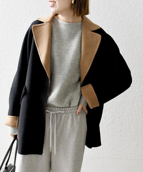 「SHIPS any」 チェスターコート ONE SIZE ベージュ レディース_画像6