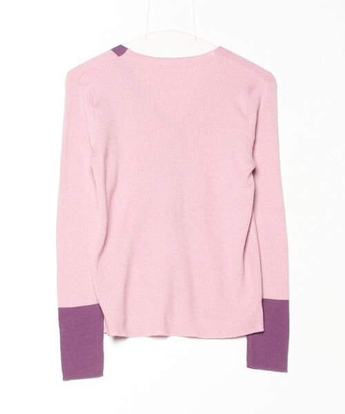 「deux amour」 ニットカーディガン FREE パープル レディース_画像2