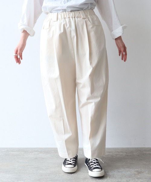 bulle de savon パンツ 馬布タックパンツ レディース : ZOZOTOWN