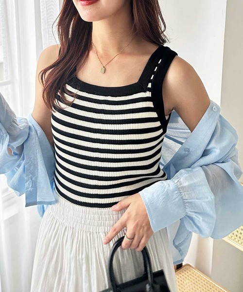 GeeRA（ジーラ） タンクトップ ノースリーブ 夏にぴったり。2WAY配色