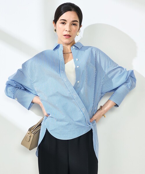 ブラウス シャツ 3WAYエアリーストライプシャツ レディース NOLLEY'S Sophi ブラウス シャツ 3WAYエアリーストライプシャツ