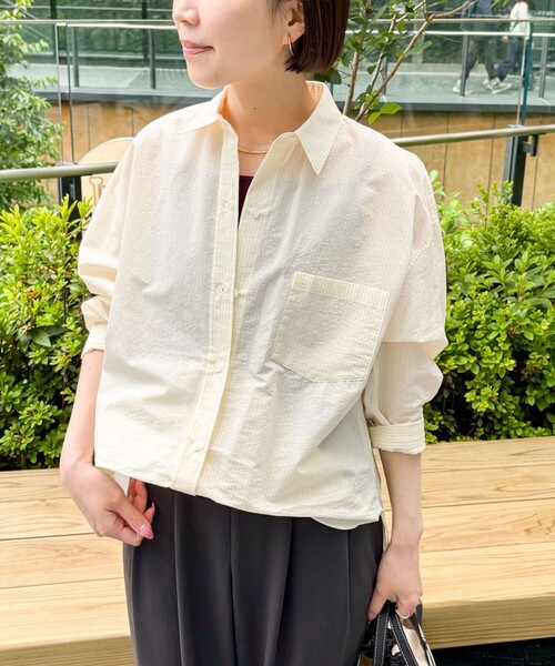 NOLLEY'S Sophi ブラウス シャツ 3WAYエアリーストライプシャツ