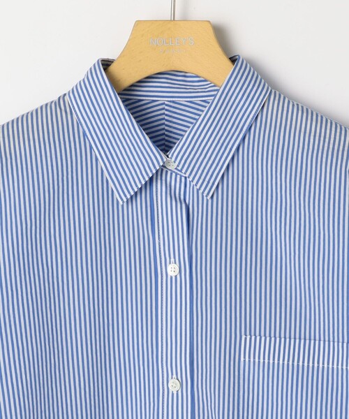 ⚫︎ ノーリーズ NOLLEY'S ストライプ ブラウス シャツ トップス 青 NOLLEY'S - ⚫︎ ノーリーズ NOLLEY'S ストライプ ブラウス シャツ