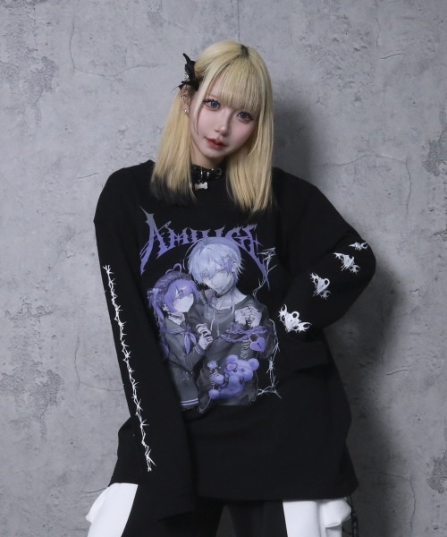 tシャツ BONDイラストプリントロングTシャツ レディース メンズ