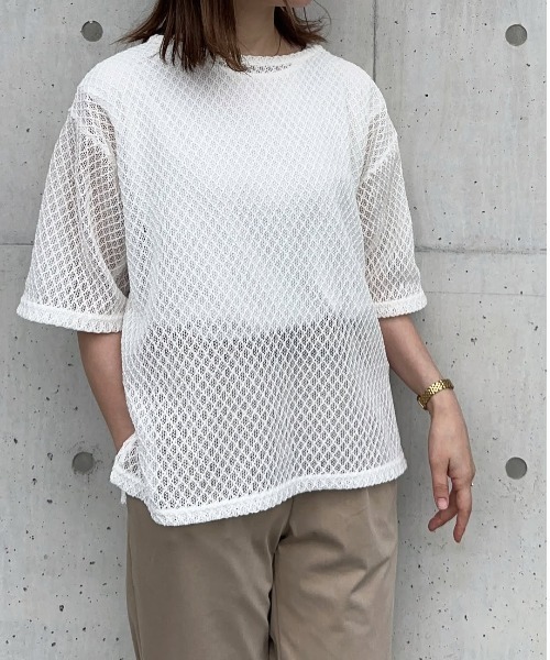 ikka tシャツ 「雑誌InRed6月号掲載」レースアンサンブルプル