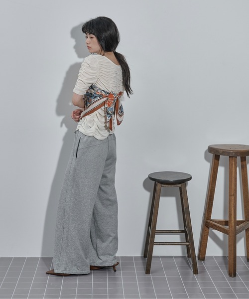 THE Yon スカーフ バンダナ ボタニカル大判スカーフ レディース