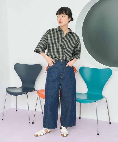 「FREAK'S STORE」 半袖シャツ LARGE ブルー レディース FREAK'S STORE 「FREAK'S STORE」 半袖シャツ MEDIUM ブラック