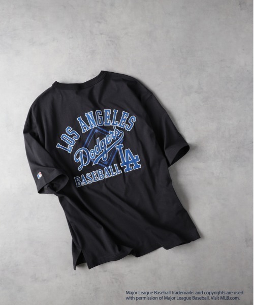 MLB tシャツ MLB(エムエルビー)「メンズ」「Right-on別注」ワッペン