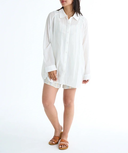 ブラウス シャツ RVCA レディース PROVINCE COVERUP 水着 「2025年春夏モデル」/ルーカカバーアップシャツ レディース