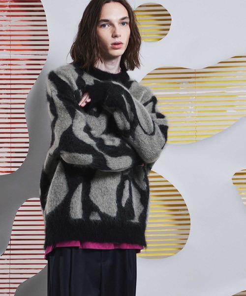 MAISON SPECIAL(メゾンスペシャル) 長袖ニット 2 ブラック メンズ MAISON SPECIAL(メゾンスペシャル) 長袖ニット 2 ブラック メンズ