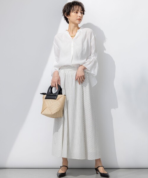 未使用☆23区 LIBECOスリーブコンシャスブラウス38 LIBECO スリーブコンシャス ブラウス / 23区 | ファッション通販