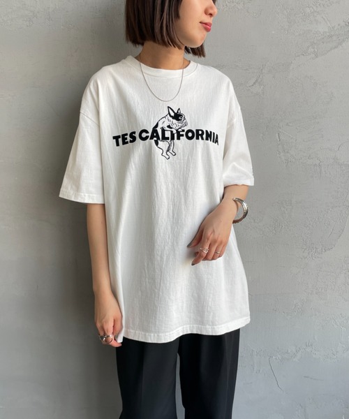 tシャツ 「THE ENDLESS SUMMER/エンドレスサマー」 別注 TES CAL フロッキーロゴプリントTシャツ レディース メンズ THE ENDLESS SUMMER/エンドレスサマー] 別注 TES CAL フロッキー