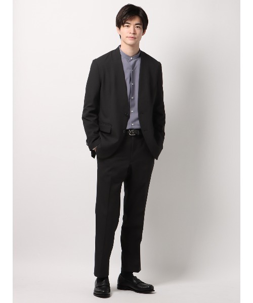ブラック テーパードスラックス スラックス 最高パンツ テーパードパンツ ウォッシャブル NON IRON