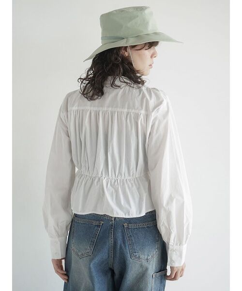 FIKA. ブラウス シャツ Shirring peplum blouse レディース