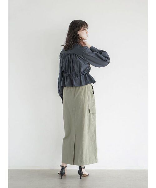 ブラウス シャツ Shirring peplum blouse レディース FIKA. ブラウス シャツ Shirring peplum blouse レディース