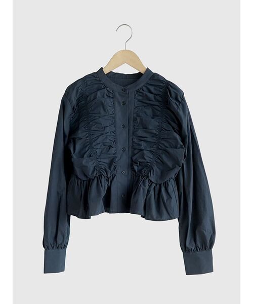 ブラウス シャツ Shirring peplum blouse レディース FIKA. ブラウス シャツ Shirring peplum blouse レディース