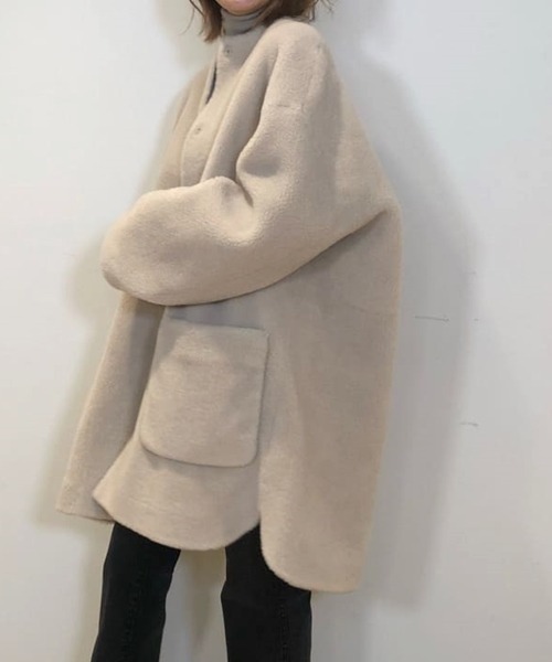 Mila Owen（ミラオーウェン） ノーカラーコート FREE アイボリー