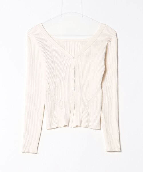 「FRAY I.D」 ニットカーディガン ONE SIZE ホワイト レディース