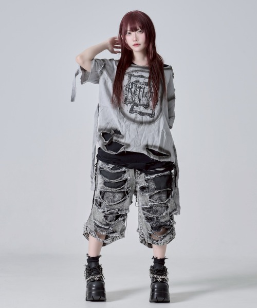 REFLEM tシャツ 「REFLEM/レフレム」ダブルガーゼダメージ