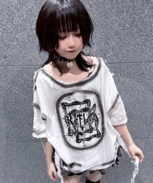 REFLEM tシャツ 「REFLEM/レフレム」ダブルガーゼダメージ