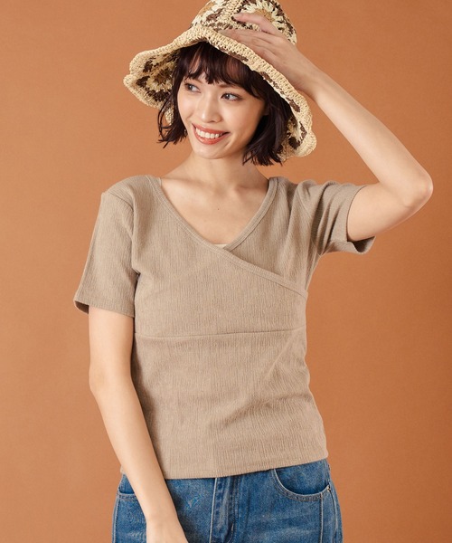 anap mimpi（アナップミンピ） tシャツ 半袖 カット ジャガード 前後
