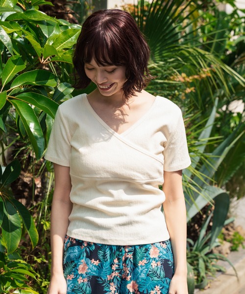 anap mimpi（アナップミンピ） tシャツ 半袖 カット ジャガード 前後
