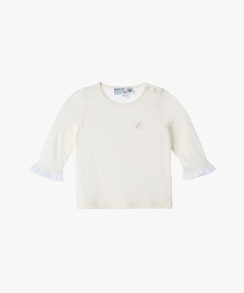 agnes b.（アニエスベー） tシャツ ベビー コットン フリル 長袖