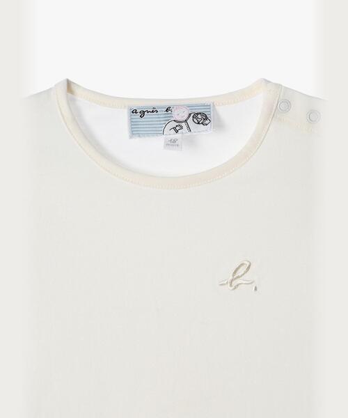 agnes b.（アニエスベー） tシャツ ベビー コットン フリル 長袖