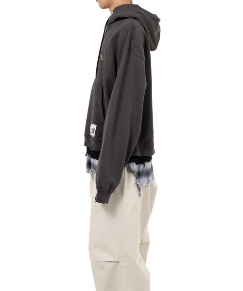 トレーナー スウェット Triple Layered Half-zip Hoodie メンズの画像
