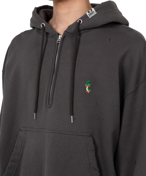 トレーナー スウェット Triple Layered Half-zip Hoodie メンズの画像