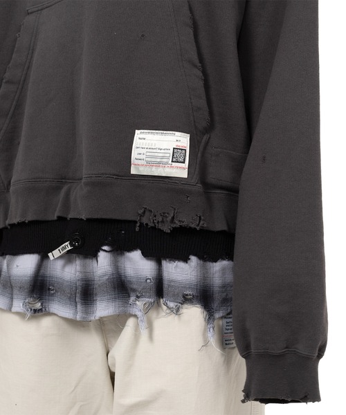 トレーナー スウェット Triple Layered Half-zip Hoodie メンズの画像