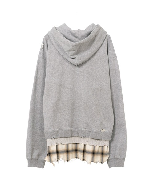 トレーナー スウェット Triple Layered Half-zip Hoodie メンズの画像