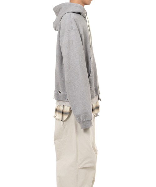 トレーナー スウェット Triple Layered Half-zip Hoodie メンズの画像