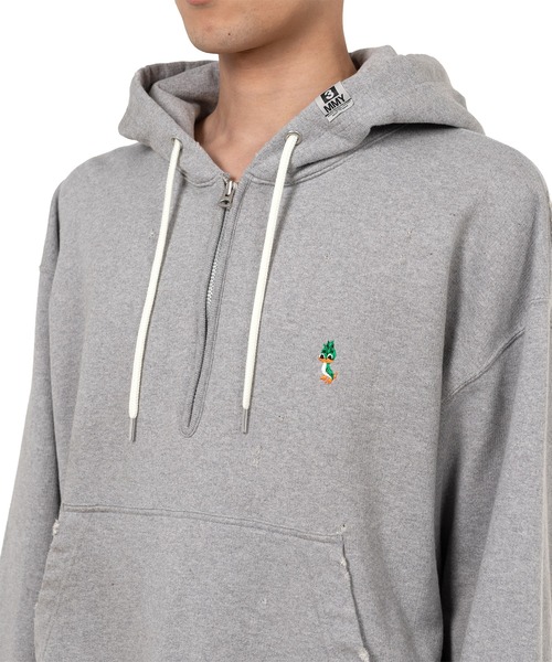 トレーナー スウェット Triple Layered Half-zip Hoodie メンズの画像