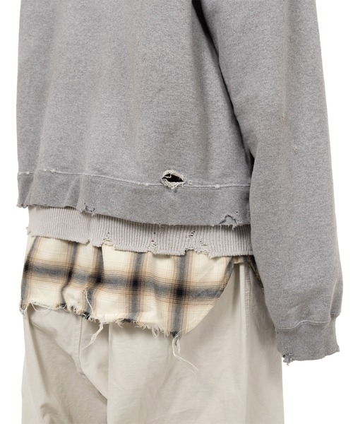 トレーナー スウェット Triple Layered Half-zip Hoodie メンズの画像