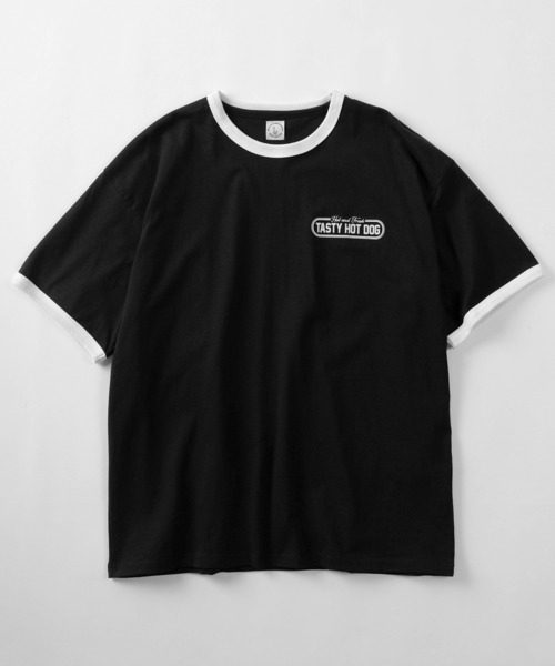 tシャツ 「84」フードキャラクター リンガー 半袖Tシャツ/バック