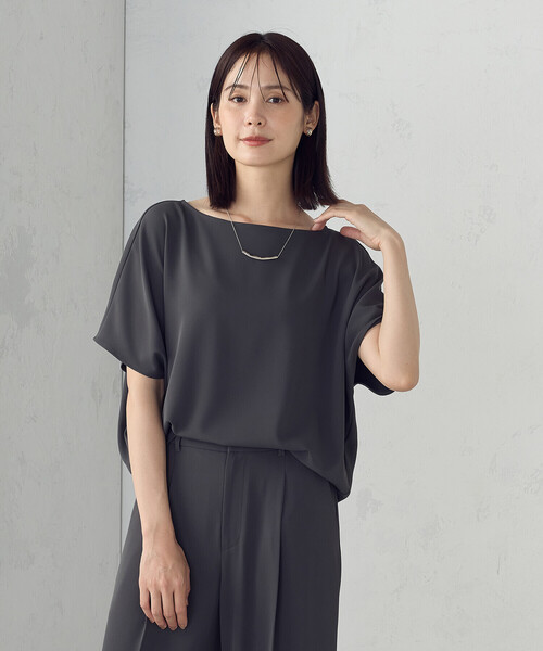 ブラウス シャツ 「UVカット・接触冷感・吸水速乾」オーバーサイズＴブラウス / セットアップ対応 レディース