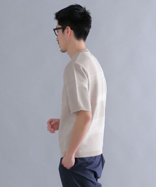 「SHIPS」 半袖ニット LARGE ベージュ メンズ