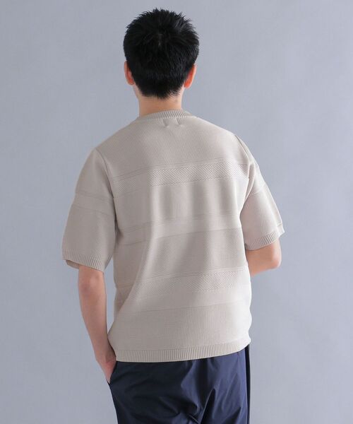「SHIPS」 半袖ニット LARGE ベージュ メンズ