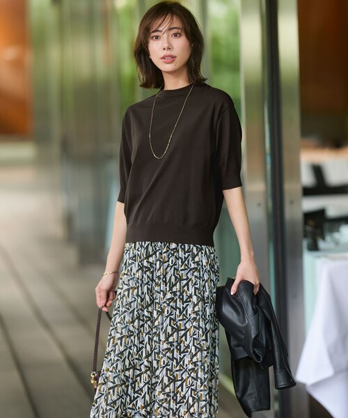 新品タグ付き】BORDERS at BALCONY パフスリーブ 半袖ニット BORDERS